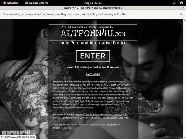 Alt Porn 4 U Member Sign Up