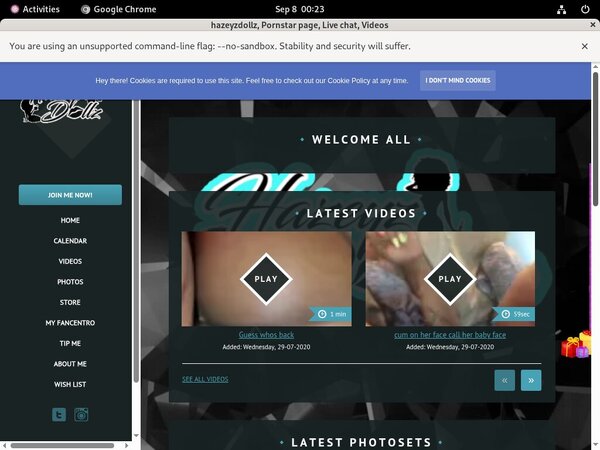 Hazeyzdollz.com Register Form