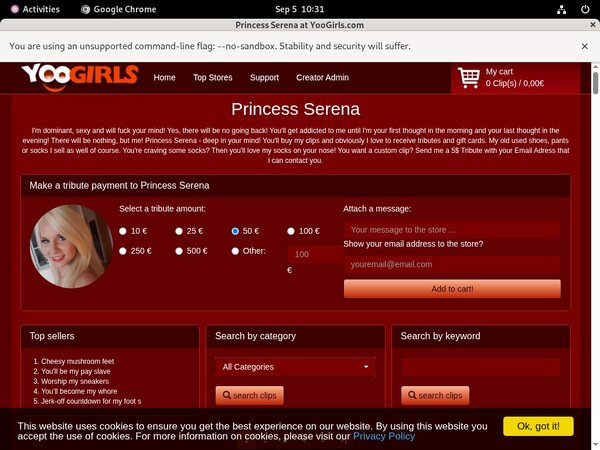 Princess Serena Register Free
