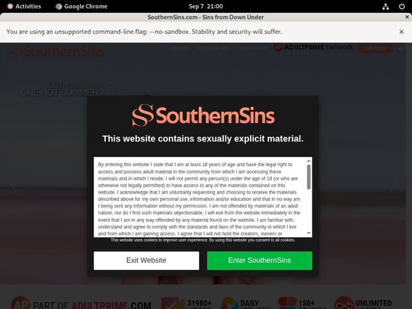 Southern Sins Parola D'ordine