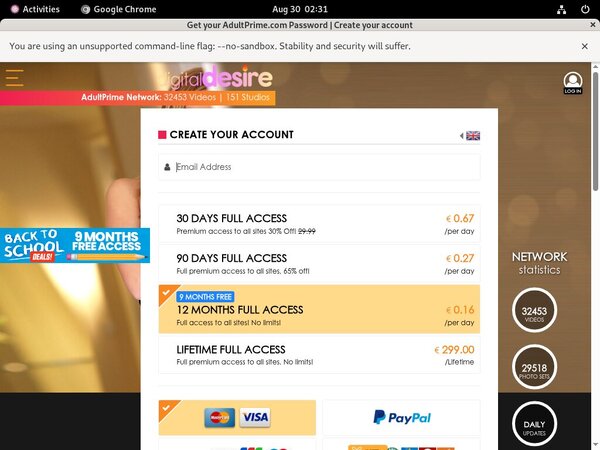 Digital Desire Password And Account