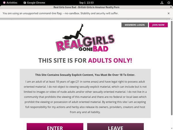 Real Girls Gone Bad Signup Form