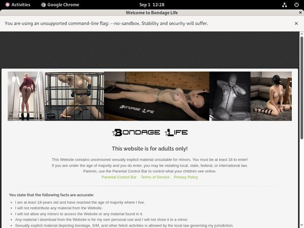 Bondage Life Login Details