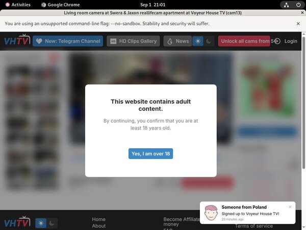 Free Voyeur House TV Account Passwords